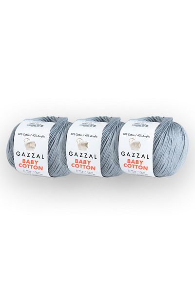 Gazzal Baby Cotton 50 Gr 3 Pack Amigurimi Punch Πλεκτό Χέρι Κλωστή Taka Yarn (3430)