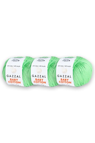 Gazzal Baby Cotton 50 Gr 3 Pack Amigurimi Punch Πλεκτό Χέρι Κλωστή Taka Yarn (3466)