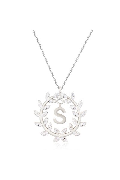 Silveranka 925 Ayar Gümüş Çelenk S Harfli Kolye