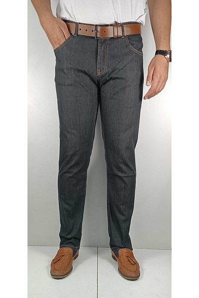Bomonti Colorful Drawstring Dark Smoked Classic Men's Flexible Davıt Jeans