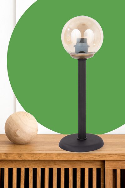 MINIMAL ETICARET VE BILGI TEKNOLOJILERI Line Balloon Andesite Black Lampshade