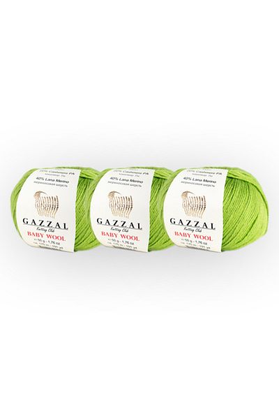 Gazzal Baby Wool 50 Gr 3 Pack Merino Wool Πλεκτό Χειροποίητο Σχοινί Taka Yarn (838)