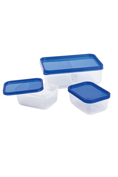 QNİAY Mini with Lid Triple Compartment Storage Container Carrying Box with Lid School Travel Picnic
