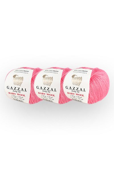 Gazzal Baby Wool 50 Gr 3 Pack Merino Wool Πλεκτό Χέρι Κλωστή Taka Yarn (828)