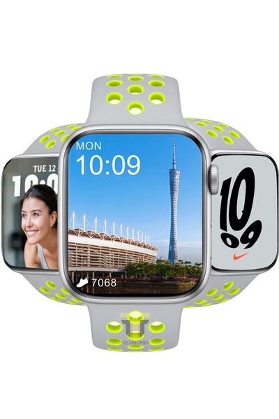 TECHNOMEN Watch 7 Dt Nlke Series Spor Smartwatch 2022 Akıllı Saat Nfc Siri Gp...