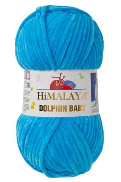 Himalaya Νήματα πλεξίματος χειρός Dolphin Baby Velvet 80326 Τυρκουάζ