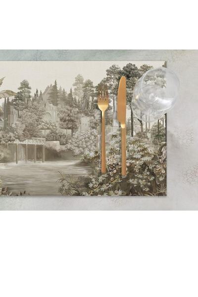 Adawall مجموعة من 4 قطع من القماش الأمريكي للخدمة مقاس 35 × 50 سم من قماش الك...