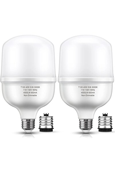 Janissary 40 Watt Led Torch Ampul Beyaz Işık, Led Ampul E27, 4000 Lümen, Norm...