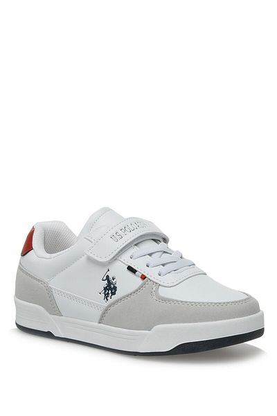 U.S. Polo Assn. حذاء رياضي للأولاد باللون الأبيض من Cline 2pr