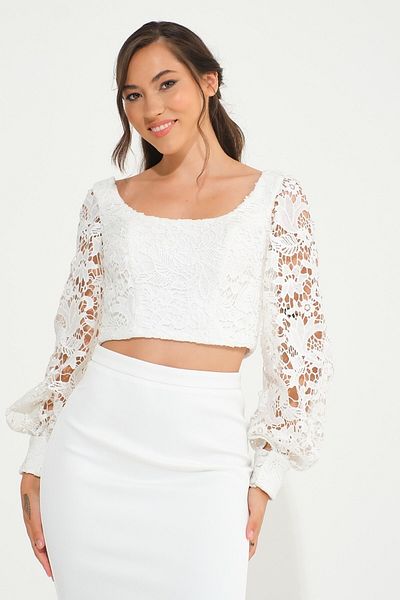 SpringStore Rochie de seara scurta ecru cu bustiera