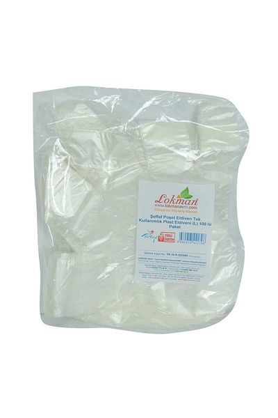 LokmanAVM Transparent Bag Gloves Disposable Plastic Gloves (l) Pack of 100