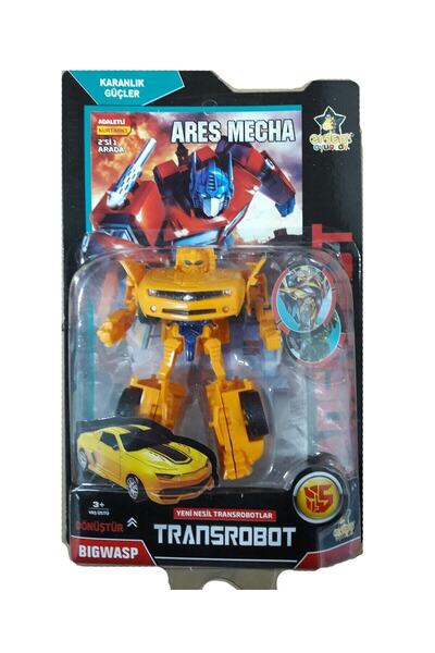 Mia Robot Olan Araba Sarı Oyuncak Robota Dönüşen Yarış Arabası Oyunca