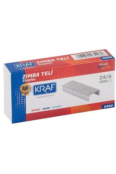 KRAF 24/6 Large White Color Staple Pack of 10