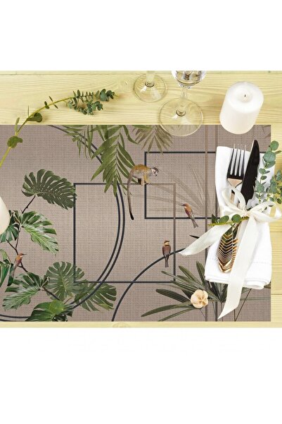 Adawall Modern Geometric Fabric American Service Set of 4 (linen Fabric NationalWashing and Fading Certificate)