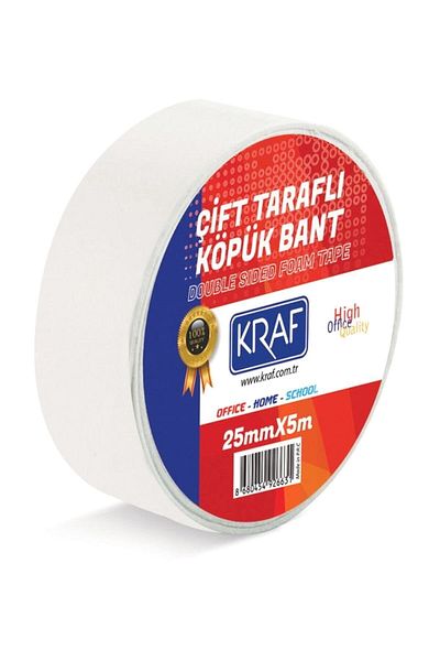 KRAF Ταινία αφρού διπλής όψης 25 mm X 5 Mt