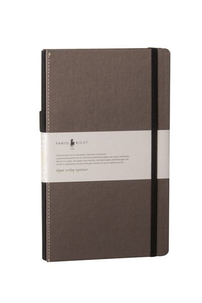 Fabio Ricci Goran Setalux 13x21 Cm Gri Çizgili Defter