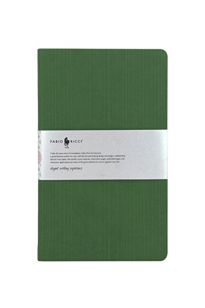 Fabio Ricci Olive 13x21cm Yeşil Çizgisiz Defter