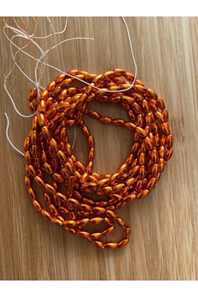 Nazarone Traka sa perlama 3x6cm. Metalik narandžasta 2 rolne