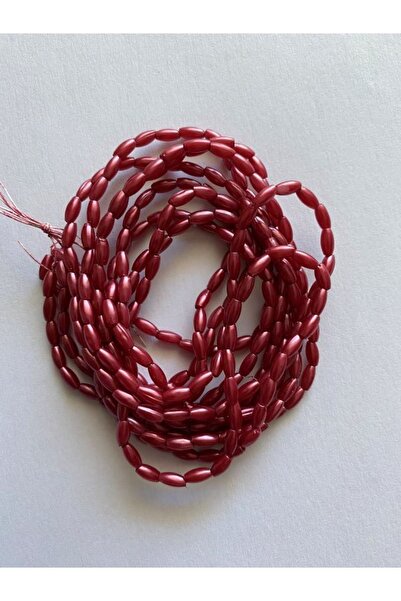 Nazarone Perle od ječma 3x6cm. Tamna ruža, prašnjave, 2 niza