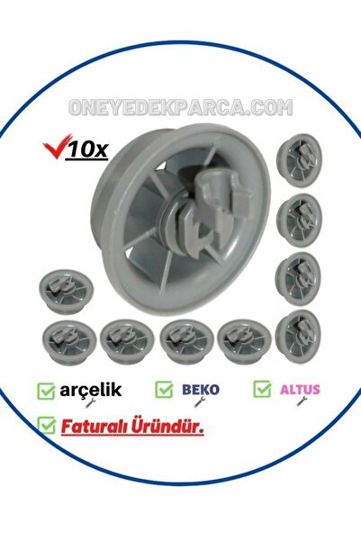 Arçelik 6040 E Bulaşık Makinesi Alt Sepet Tekeri Tekerleği Takımı