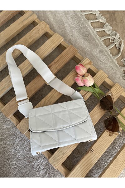 butikbatii Nora Γυναικείο Λευκό Μίνι Ρυθμιζόμενο Τσάντα ώμου