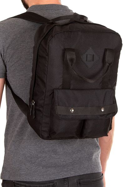 Newish Nwp Black Imperteks Fabric Waterproof Backpack (length: 35 Width: 25cm) (laptop, notebook, school, Sports)
