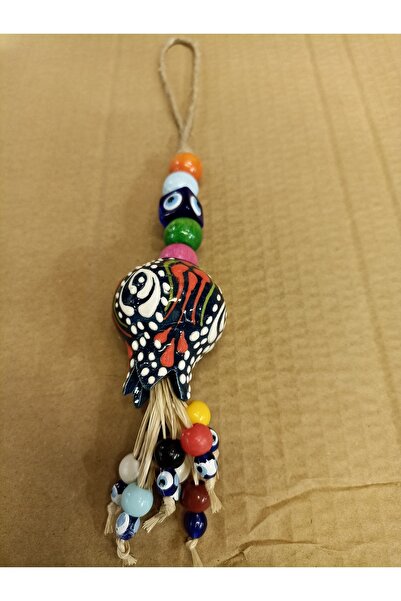 Trend Dünyası Κεραμικό στολίδι τοίχου/πόρτας κήπου με ψάθινο κορδόνι, χάντρες...