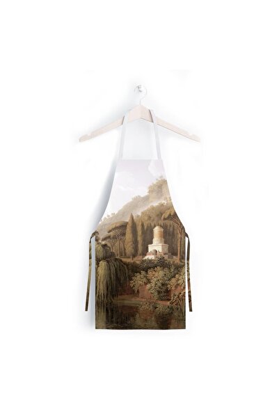 Adawall مريلة مطبخ بتفاصيل مناظر الغابات (قماش الكتان، شهادة دولية للغسيل وعدم التلاشي)