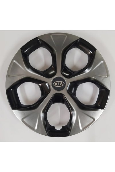 Picanto 14"inç Kırılmaz 4 Adet 1 Takım Siyah Gri Jant Kapağı
