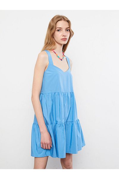 LC Waikiki Γυναικείο φόρεμα Lcw Limited Sweetheart Collar Straight Strap