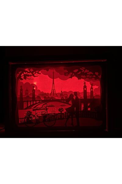 3d Gece Lambası - Light Box - Gölge Kutusu Love10