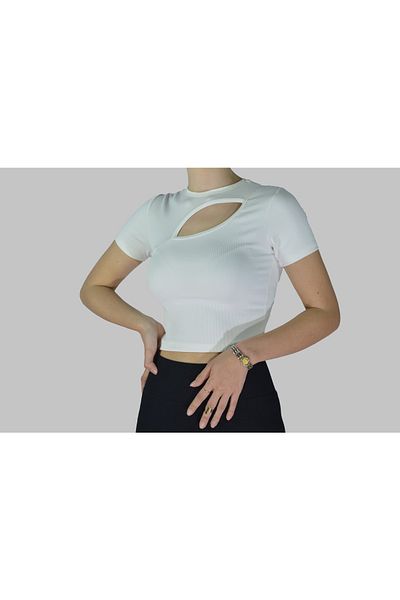 AYSİ COLLECTİON Bluză tricotată cu nervuri decupate