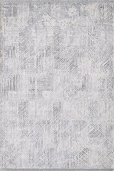 ATLAS HALI Etna Xq04d Gri Beyaz Eskitme Çizgili Halı