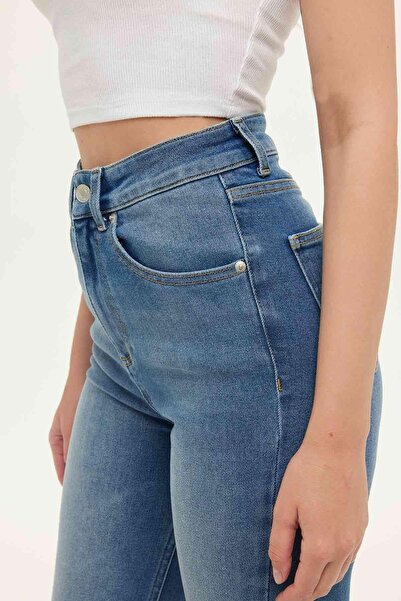 Manuka Denim Flare Trousers Blue