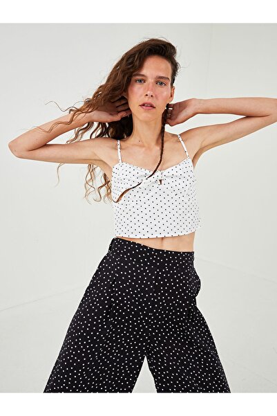LC Waikiki Kalp Yaka Askılı Puantiyeli Pamuklu Kadın Büstiyer