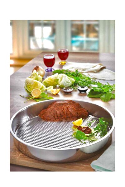 çapar group صينية حوض كرات اللحم الخام من الفولاذ المقاوم للصدأ مقاس 44 سم