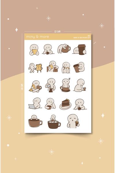 MuslimWalk Kahve Ve Ben Sticker – Planlayıcı Sticker Seti #62