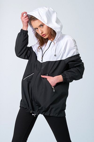 Moda Tuğram Black - White Raincoat