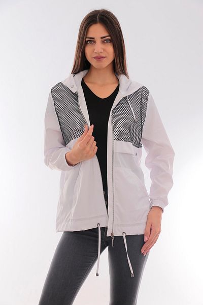 Moda Tuğram Women's White Raincoat and Windbreaker