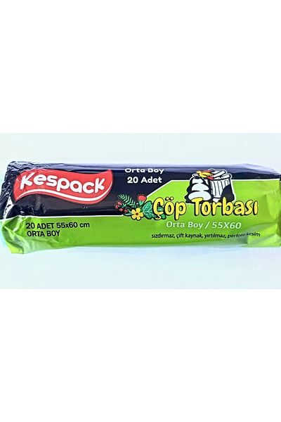 KESPACK Sharp Standard Medium Size Garbage Bag 55X60 10 Pieces of 20