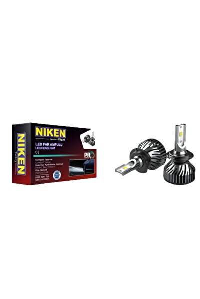 Niken H7 Led Xenon Far Ampulü Pro Yeni Seri 8000 Uyumlu Lümen Şimşek Etkili Beyaz 6000k