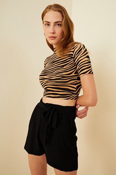 Bipantolon Γυναικείο κοντό μανίκι με σχέδιο Camel Zebra