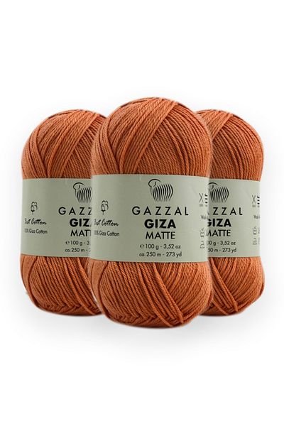 Gazzal Giza Matte 100 Gr 3 Συσκευασία Giza Cotton Amigurumi Punch Πλεκτό Χέρι Κλωστή Taka Yarn (5593 Gmt)