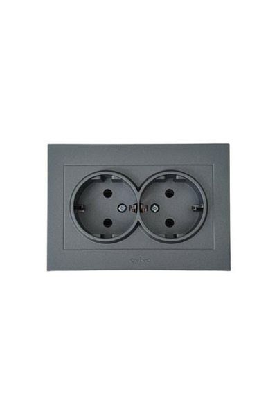 OVİVO Smoked Framed Double Grounded Socket a Quality Double Grounded Socket