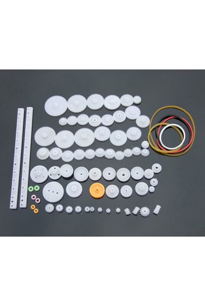 ROBİZ 75 Parça Plastik Dişli Seti Rc Çark Arduino Oyuncak Robot Araba Gear Dı...