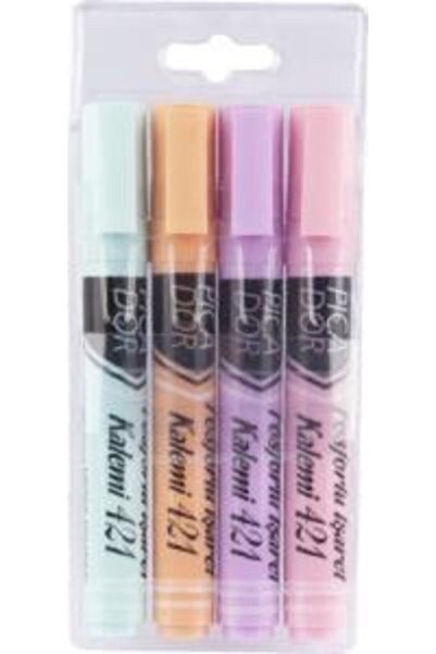 Picador Pastel Highlighter Fosforlu Kalem Karışık Renk 421 (4 Lü Paket)