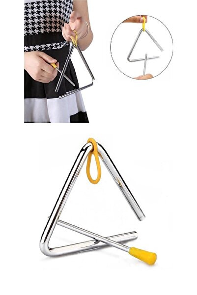 Genel Markalar Metal Eğitici Üçgen Zil Müfredata Uygun Anaokulu Çocuk Müzik A...