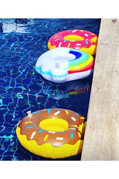 JUICYSHOPPER Donut Şeklinde Şişme Bardak Tutucu