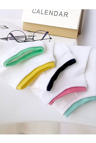 Meguca Socks Set șosete elastice de culoare albă de damă 5 perechi