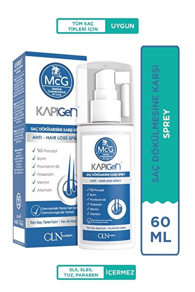 Kapigen Saç Dökülmesine Karşı Etkili Zengin Içerikli Sprey 75 ml